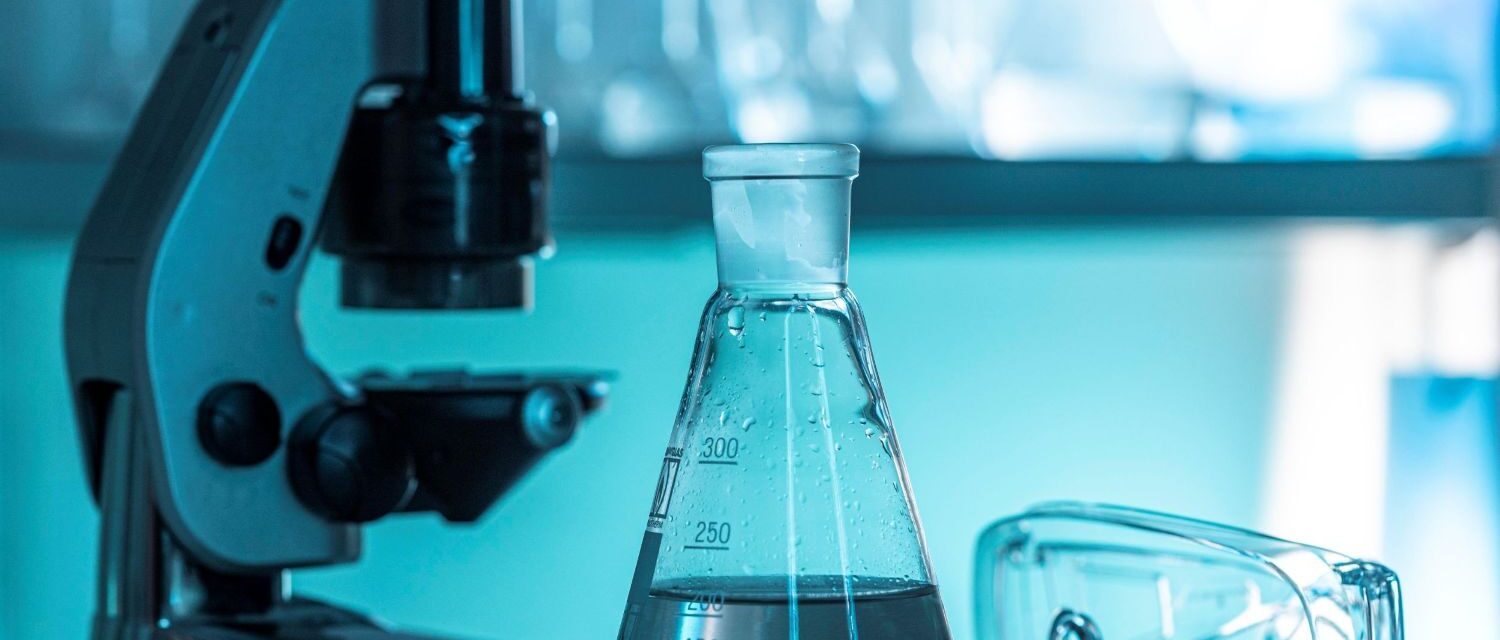Laboratory Glassware Microscope Arrangement
